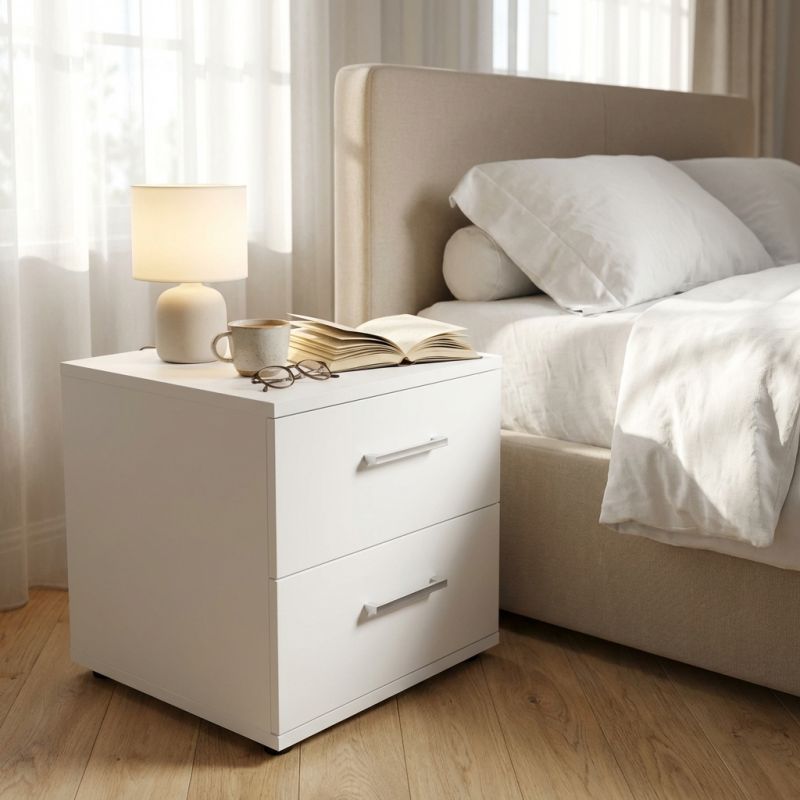 HARALD - comodino 2 cassetti moderno