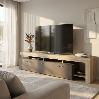 TOKE - porta tv di design con 3 cassetti