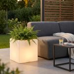 NAPPI - vaso luminoso rgb con pannello solare