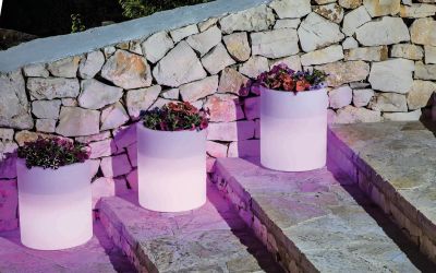SKIPPER - vaso luminoso rgb con pannello solare