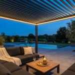 FIREBOLT - pergola bioclimatica motorizzata con led in alluminio 3 x 4 m