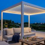 FIREBOLT - pergola bioclimatica motorizzata con led in alluminio 4 x 4 m