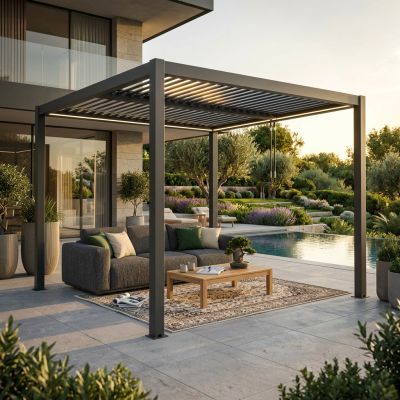 NIMBUS - pergola bioclimatica in alluminio 3 x 3 m
