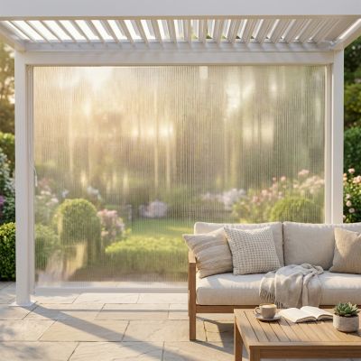 Laterale in PVC per lato da 3 m pergola bioclimatica