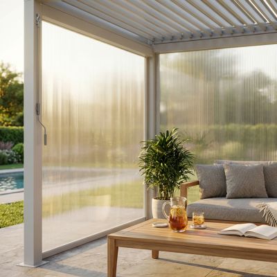 Laterale in PVC per lato da 3 m pergola bioclimatica