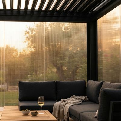 Laterale in PVC per lato da 3 m pergola bioclimatica