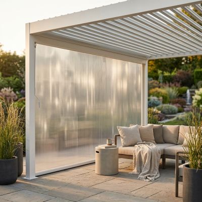 Laterale in PVC per lato da 4 m pergola bioclimatica