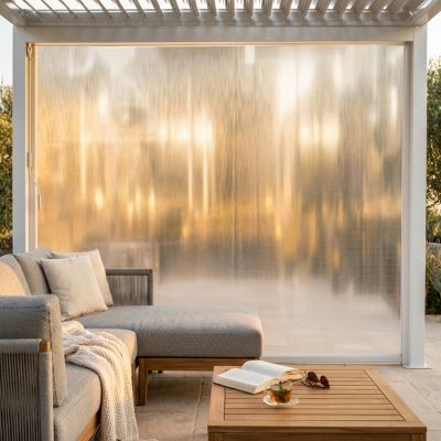 Laterale in PVC per lato da 4 m pergola bioclimatica