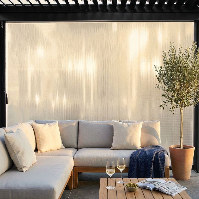 Laterale in PVC per lato da 4 m pergola bioclimatica