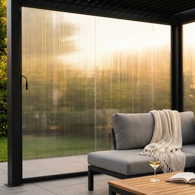 Laterale in PVC per lato da 4 m pergola bioclimatica