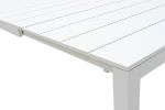 ALASKA - set tavolo in alluminio cm 214/280 x 100 x 75,5 h con 6 poltrone Lotus