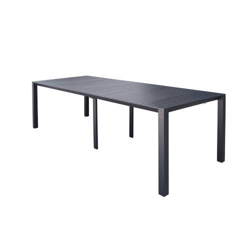ARIZONA - set tavolo in alluminio cm 52/104/156/208/260 x 85 x 74 h con 6 poltrone Lotus