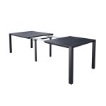 ARIZONA - set tavolo in alluminio cm 52/104/156/208/260 x 85 x 74 h con 6 poltrone Lotus