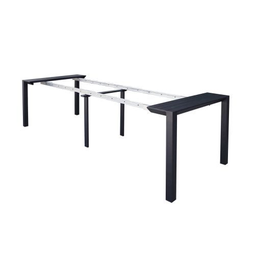ARIZONA - set tavolo in alluminio cm 52/104/156/208/260 x 85 x 74 h con 6 poltrone Lotus