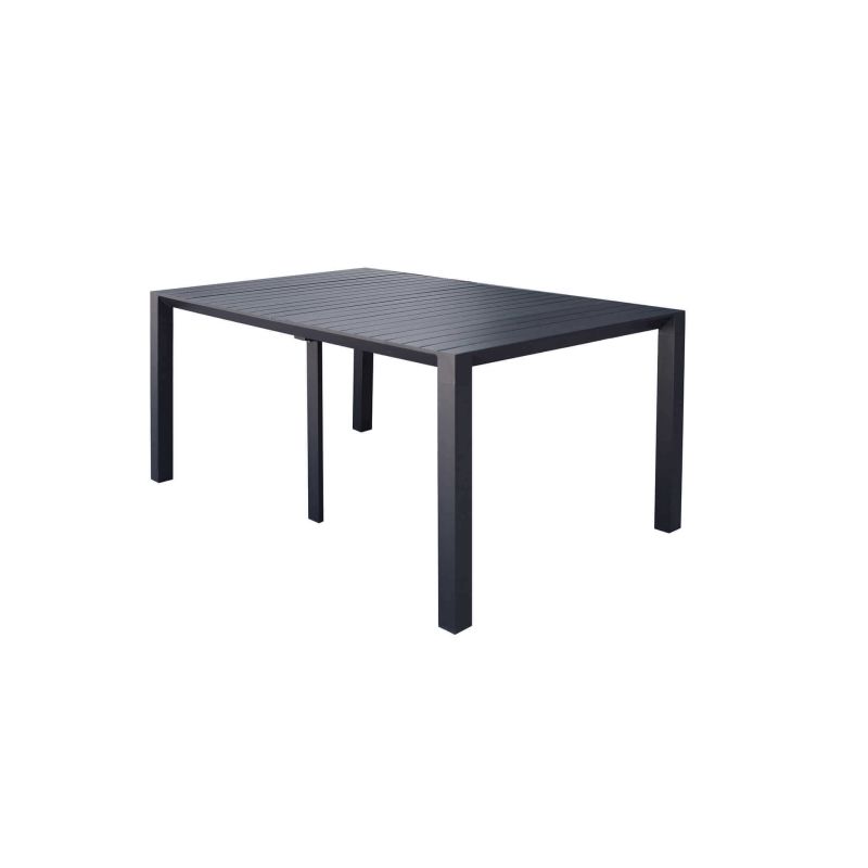 ARIZONA - set tavolo in alluminio cm 52/104/156/208/260 x 85 x 74 h con 6 poltrone Lotus