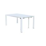 ARIZONA - set tavolo in alluminio cm 100 x 51,50/104/156/208/260 x 74 h con 6 poltrone Lotus