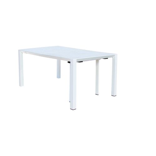 ARIZONA - set tavolo in alluminio cm 100 x 51,50/104/156/208/260 x 74 h con 6 poltrone Lotus