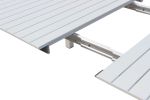 ARIZONA - set tavolo in alluminio cm 85x51,50/104/156/208/260 x 74 h con 10 poltrone Lotus