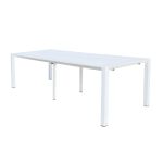 ARIZONA - set tavolo in alluminio cm 85x51,50/104/156/208/260 x 74 h con 10 poltrone Lotus