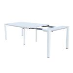 ARIZONA - set tavolo in alluminio cm 85x51,50/104/156/208/260 x 74 h con 10 poltrone Lotus