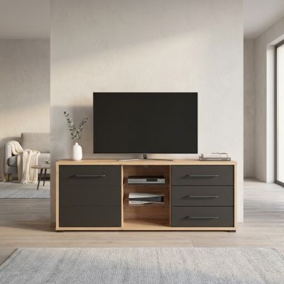 ELLIE - porta tv un anta tre cassetti moderno minimal in legno