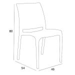VOLGA - sedia da giardino in plastica