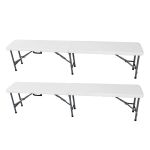 Set 2 panche catering pieghevole e abs bianco