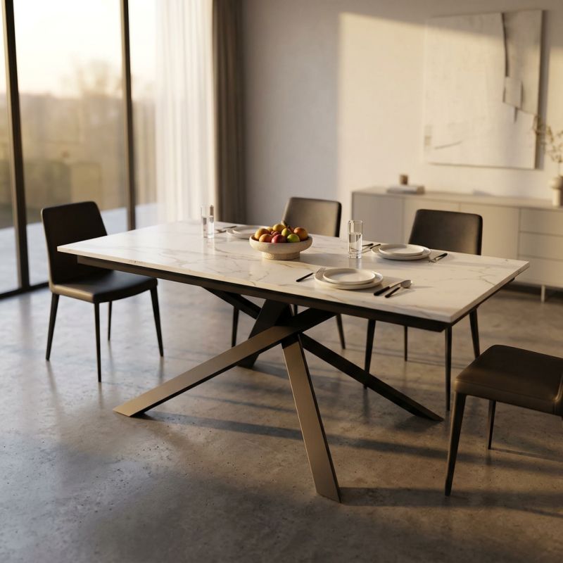 RIGEL - tavolo da pranzo allungabile da 120 cm