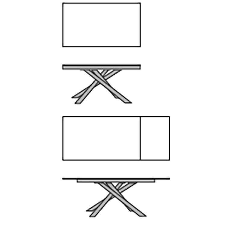 RIGEL - tavolo da pranzo allungabile da 140 cm