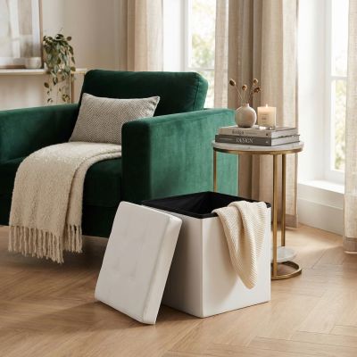 ZARA - pouf quadrato in ecopelle