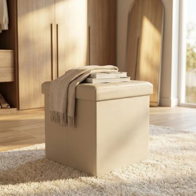 ZARA - pouf quadrato in ecopelle