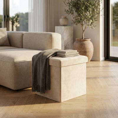 KATI - pouf quadrato in velluto