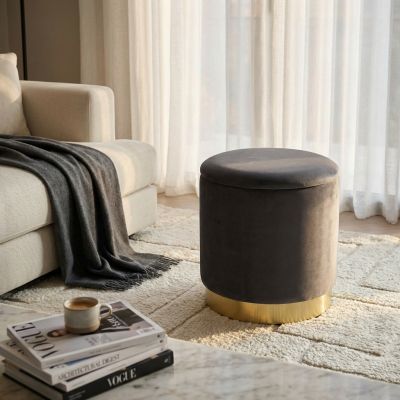 LARA - pouf rotondo in velluto