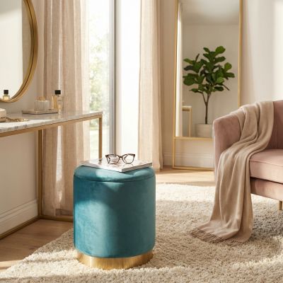 LARA - pouf rotondo in velluto