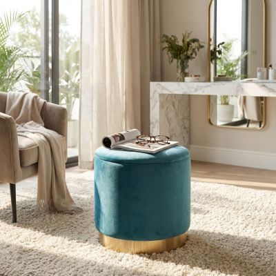 LARA - pouf rotondo in velluto