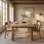 LAILA - tavolo da pranzo in legno massiccio