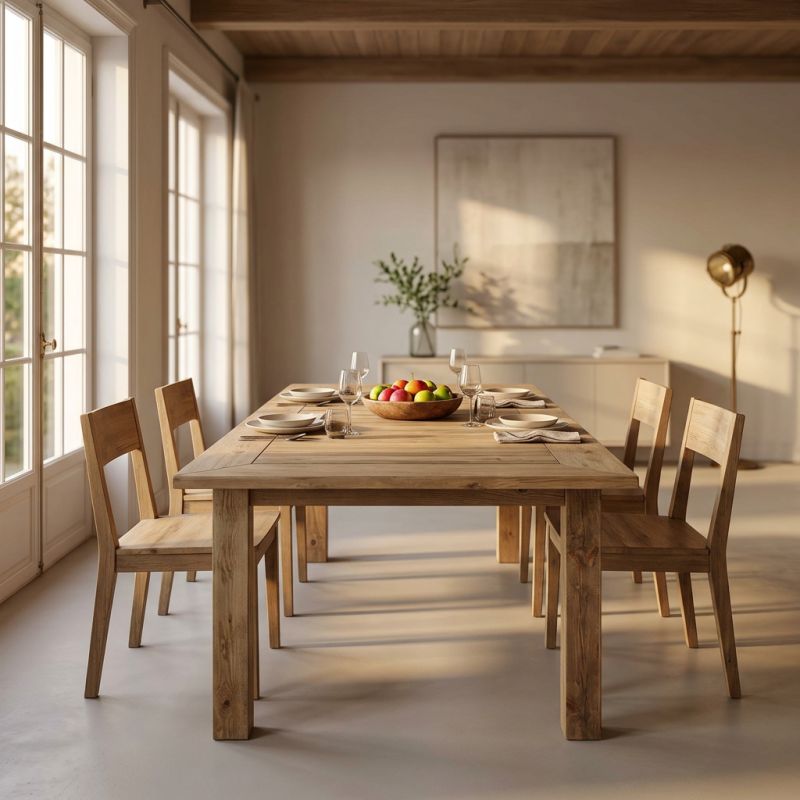 LAILA - tavolo da pranzo in legno massiccio