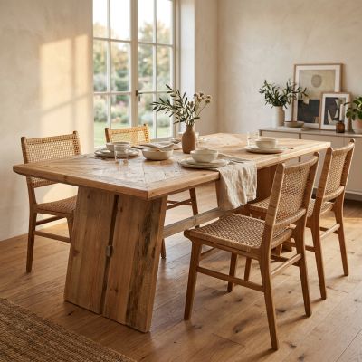 ARISTOTENE - tavolo da pranzo in legno massiccio