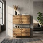 PINUS BLACK - credenza in legno massiccio