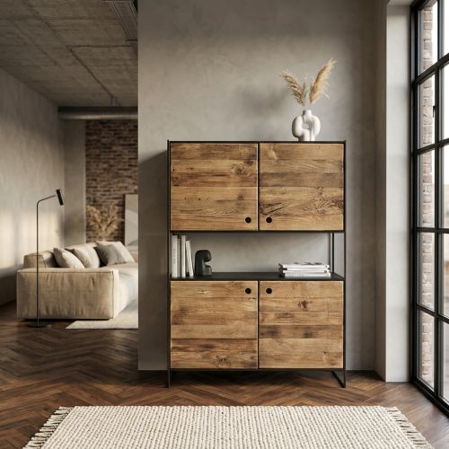 PINUS BLACK - credenza in legno massiccio