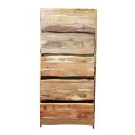 ROUGHT - cassettiera con 5 cassetti in legno