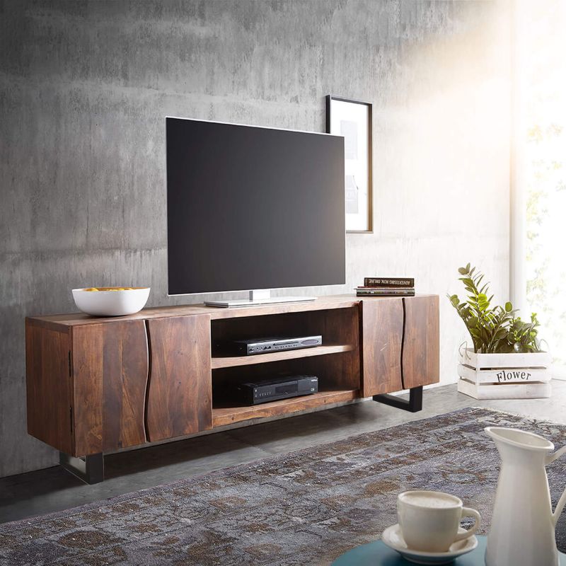 LUNA - porta tv in legno massiccio