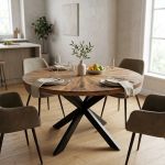 ROUNDED - tavolo con piano in legno massiccio