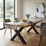 THEX - tavolo con piano in legno massiccio