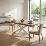 INDY - tavolo con piano in legno massiccio