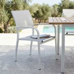 TORRES - poltrona con struttura in alluminio verniciato bianco, antracite, taupe o tortora