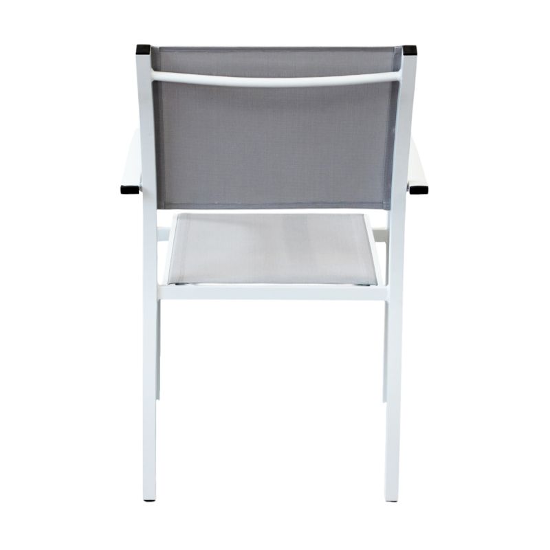 TORRES - poltrona con struttura in alluminio verniciato bianco, antracite, taupe o tortora