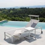 MARCUS - lettino in alluminio con tettuccio