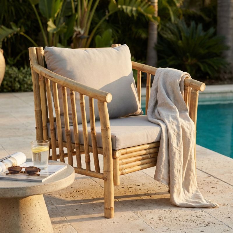 FRESH - poltrona da giardino in bamboo