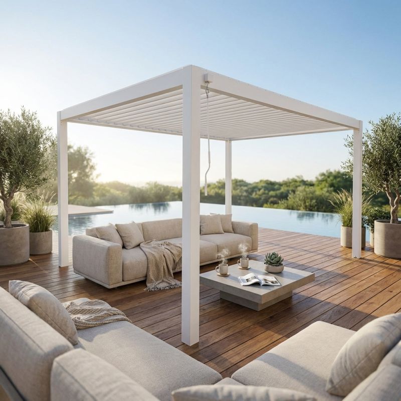 OAKSHAFT - pergola bioclimatica a doppia lamella 3 x 3